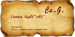 Cseke Győző névjegykártya